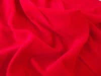 Luxury 100% Cotton Velvet Velour Fabric Material - RED
